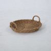 Eli Tray Pitrit – Round Natural Rattan Pitrit Tray with Side Handles - Perspective